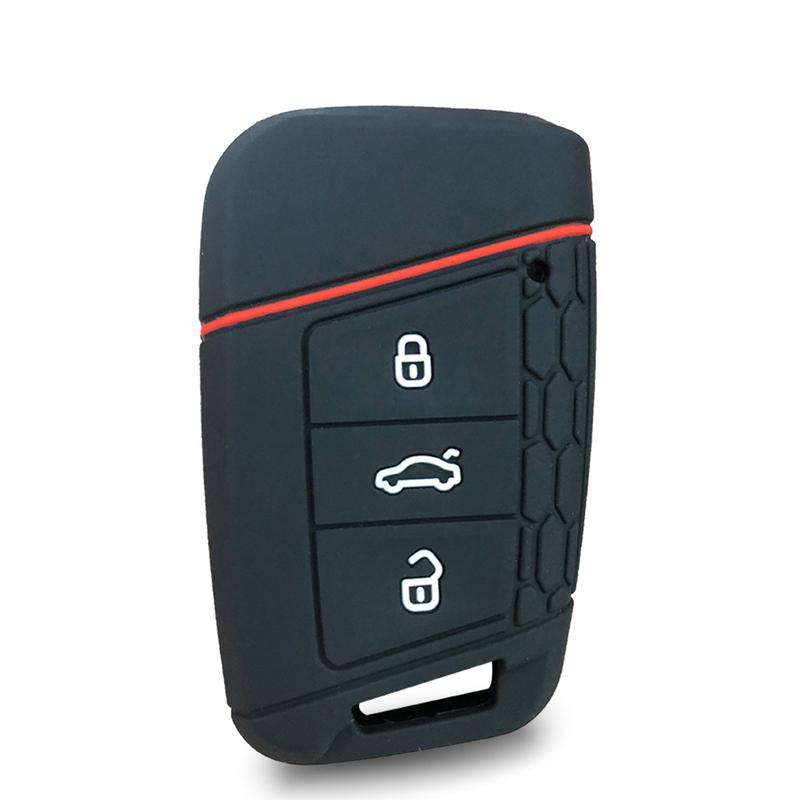 silicone car key case for VW Volkswagen Passat B8 Taos Polo Tiguan for Skoda Kodiaq Fabia Karoq Octavia Seat Ateca key cover
