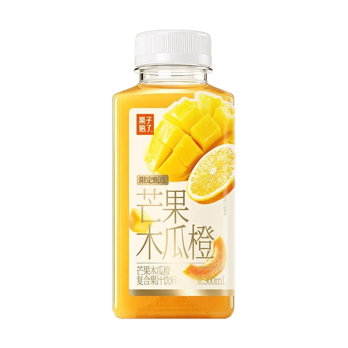 GZSL Mango Papaya Orange Juice Drink, 300ml - Real Fruit Pulp, Rich Aroma, Sweet & Tangy Flavor