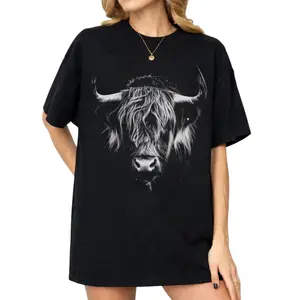 Comfort Colors Highland Cow Shirt, Cow Graphic Tee, Western Farm Animal Shirt