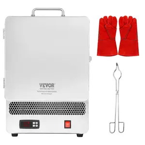 VEVOR Tabletop Kiln Melter, 1500W Electric Kiln, 2192 ℉   Max Temperature, Precise Control, Stainless Steel, Gold Melting Furnace for Wax Casting, Clay DIY, Metal Tempering, Glazing on Pottery, Silver