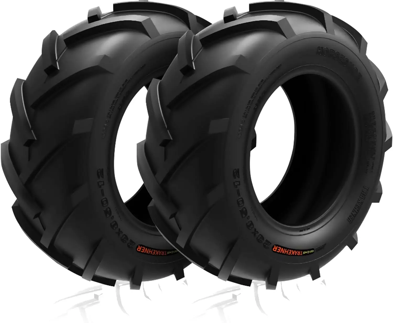 HORSESHOE TRAKEHNER 2 New 23x8.50-12 / 23x8.5-12 8PR SUPER LUG-KING ATV/LAWN/TREACHER/TILLER/TRACTOR TIRES LRD Heavy Duty Color-Sidewall (*2 Years Warranty)