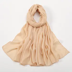 Breathable Cotton And Linen Herringbone Hijab MH064 instant