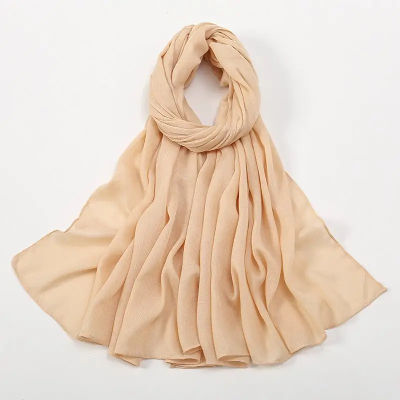 Breathable Cotton And Linen Herringbone Hijab MH064 instant