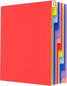 Tab Dividers 12 3 Ring Binder 12 Pcs Multicolor 3 Ring Binder Dividers Tabs Page Folder Dividers