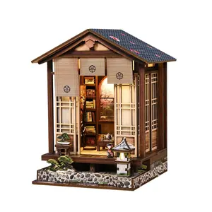 DIY Model Set Desktop Toy Decoration, DIY 3D House Book Stand Kit, 3D Wooden Puzzle, Desk Decor, Birthday Gift for Adults & Teens, Book Nook Kit