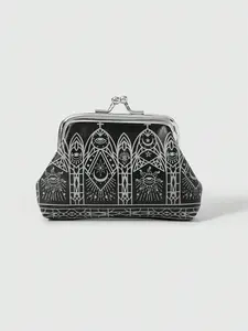 Goth Style Compact Minimalist Multi-Function Coin Purse for Women and Girls, Small Wallet for Coins, Cards, and Essentials, Perfect for Daily Use, Travel, and Casual Outfits