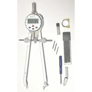 iGaging Digital Compass and Divider - Digital Read, LCD Display, Pencil Tips, 0-8in Radius, Poly-Fiber Construction, Inches/mm Compatibility