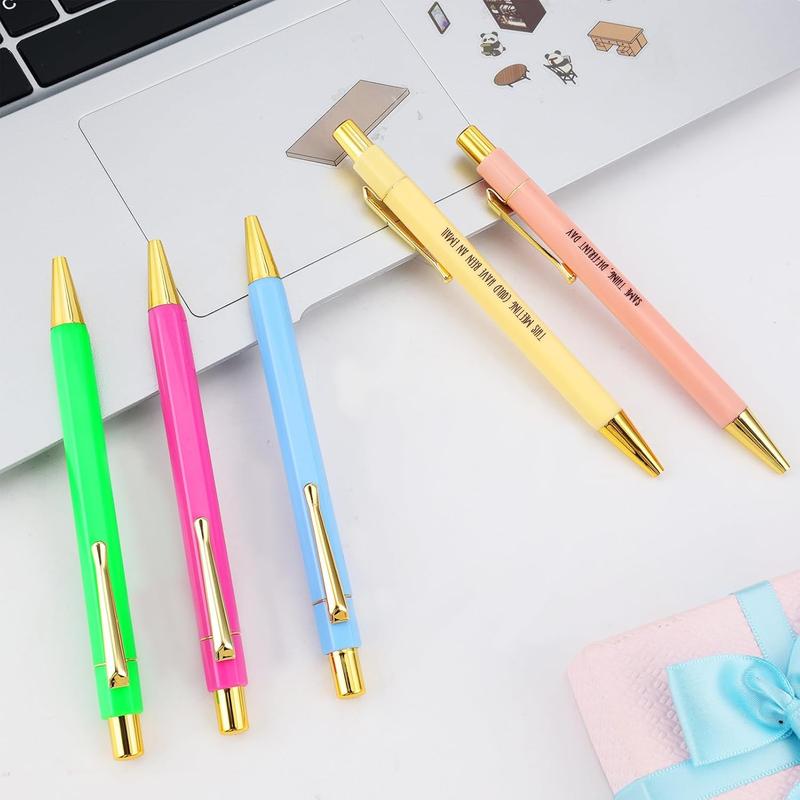 Uncle's Funny Pens – 5er Set Büro-Kugelschreiber Mit Witzigen Sprüchen | Humorvolle Geschenkidee