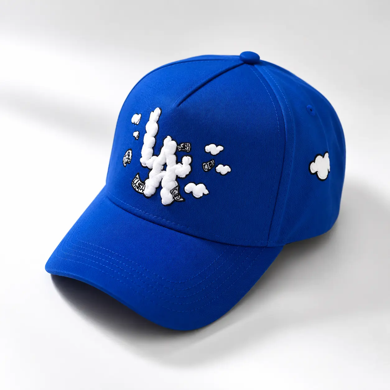 MAYBAY Blue Cloud Embroidered Baseball Cap, Adjustable Streetwear Hat, Unisex Casual Snapback, Trendy Gift