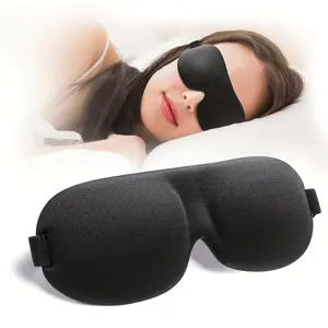 Unisex 3D Sleep Mask, Comfortable Polyester Fiber, Ideal for Back and Side Sleepers, Men and Women, Soft and Breathable