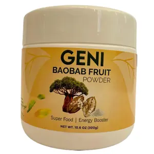 GENI Baobab Fruit Powder - Organic Fiber, Antioxidant, Prebiotic, Vitamin C Supplement for Skin Health and Energy Booster, hydration