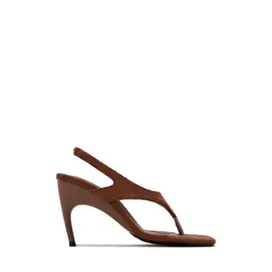 Sami Slingback Thong Strap Heels - Brown