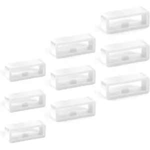 9 count Watch Band Holder Loop, White  Magic Band Clips, Smartwatch Strap Holder Fastener Rings Retainer Loop Replacement for Smartwatch Accessories Bands Keeper (18/20/22 mm)