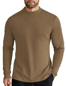 COOFANDY Men's Mock Turtleneck Long Sleeve Shirts Slim Fit Basic T-Shirt Lightweight Ribbed Pullover Sweater