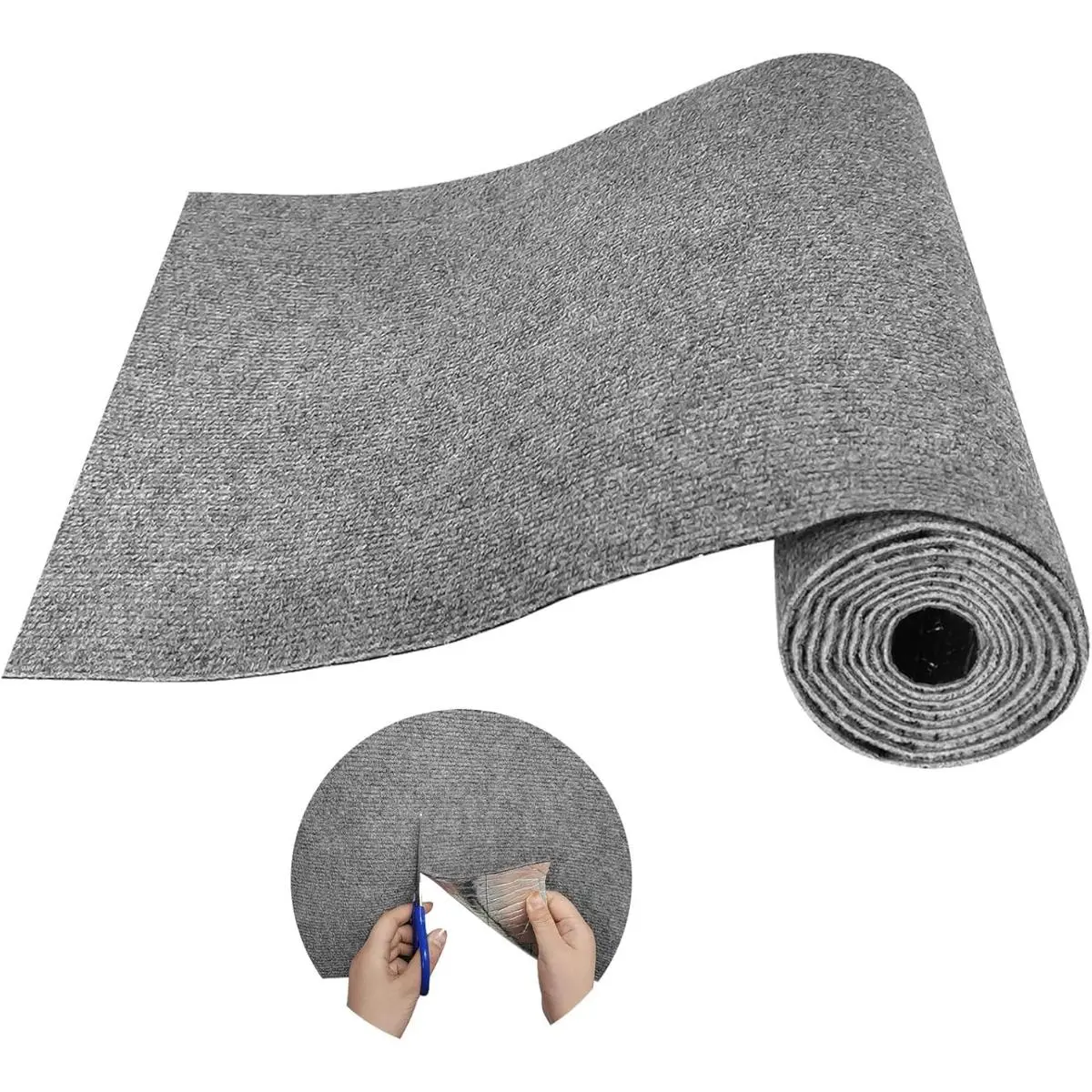 Trimmable Cat Scratching Post Carpet Covered 78.7”x15.8” Self-Adhesive Cat Tree Shelves Replacement Parts Mat Cat Scratcher for Cat Tree Shelf Shelves Steps Couch Furniture DIY Protector
