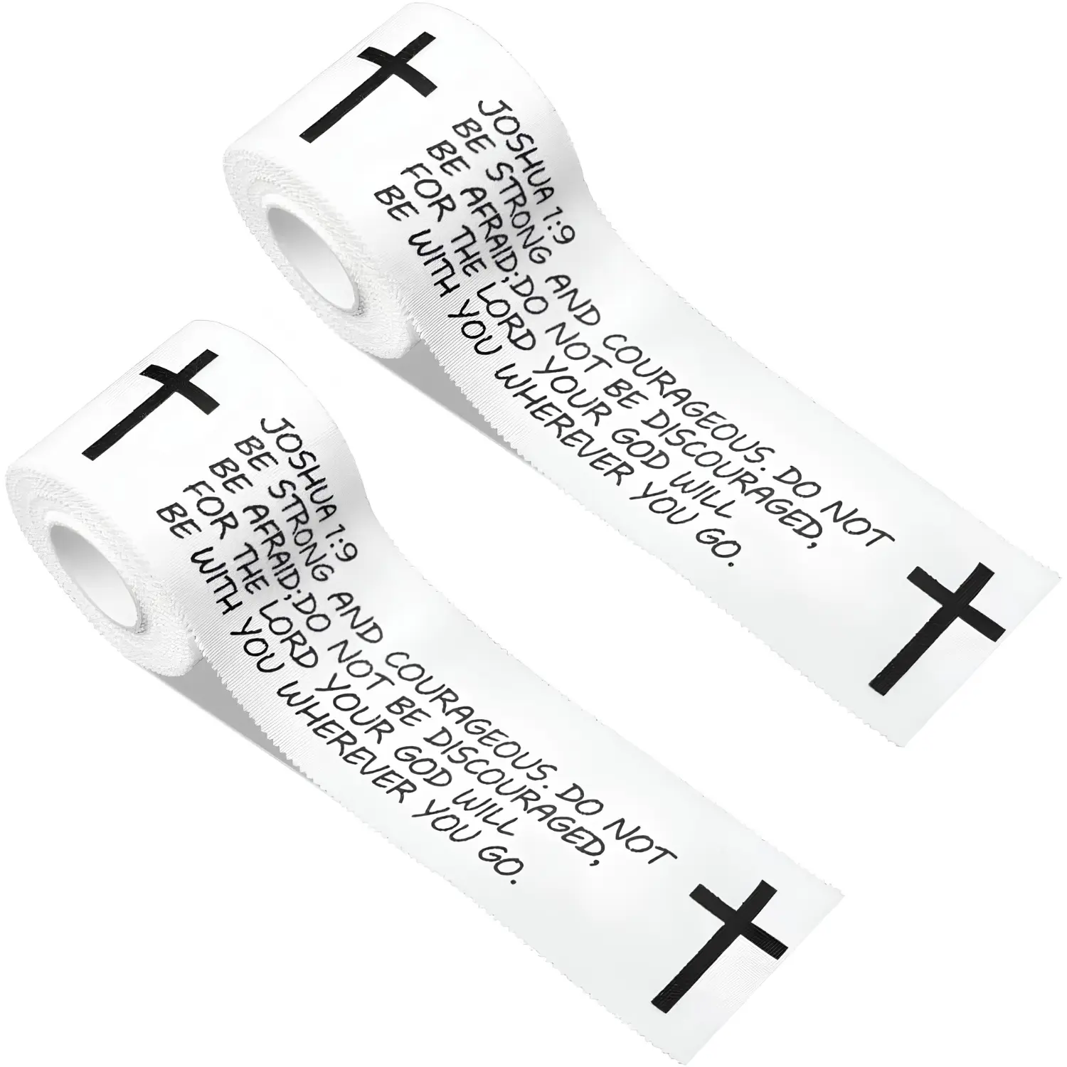 2 Pack Christian Athletic Tape Cross Sports Support Tape Cotton Tape for Basketball Tennis Baseball Fitness Sports