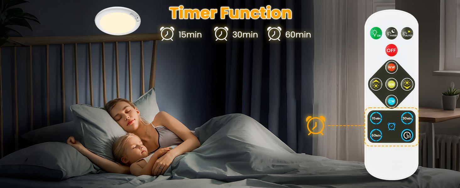 2026 Rechargeable Motion Sensor LED Ceiling Light with Remote, Wireless Battery Operated 3CCT Dimmable Closet Lights for Shower Pantry