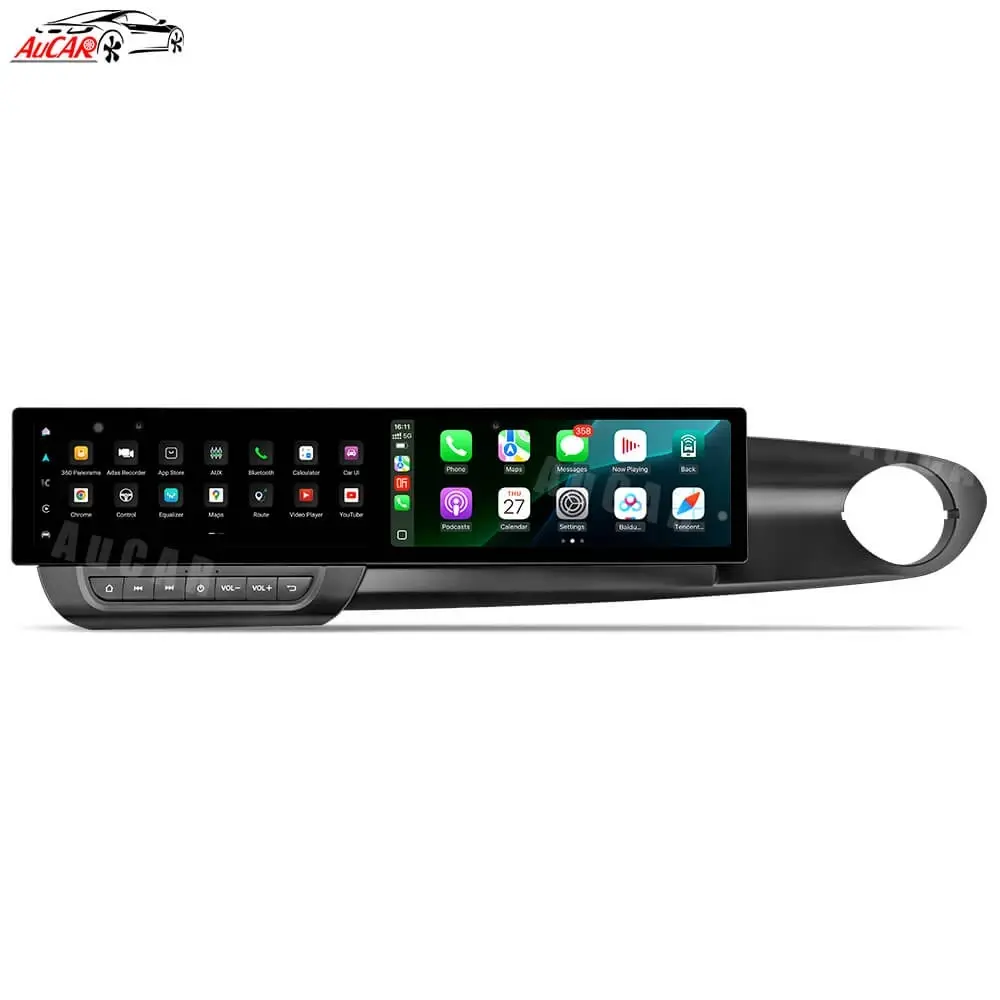 AuCar Android 12.3″ Car Radio GPS Navigation for Chevrolet Camaro 2016-2023 Dual Screen Digital Instrument Panel