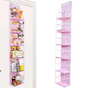 4/6 Layer Multi-functional Fabric Storage Bags Hanging Bag for Behind The Door Underwear Bra Pants Clothes Toys Doll Organizer Hangable