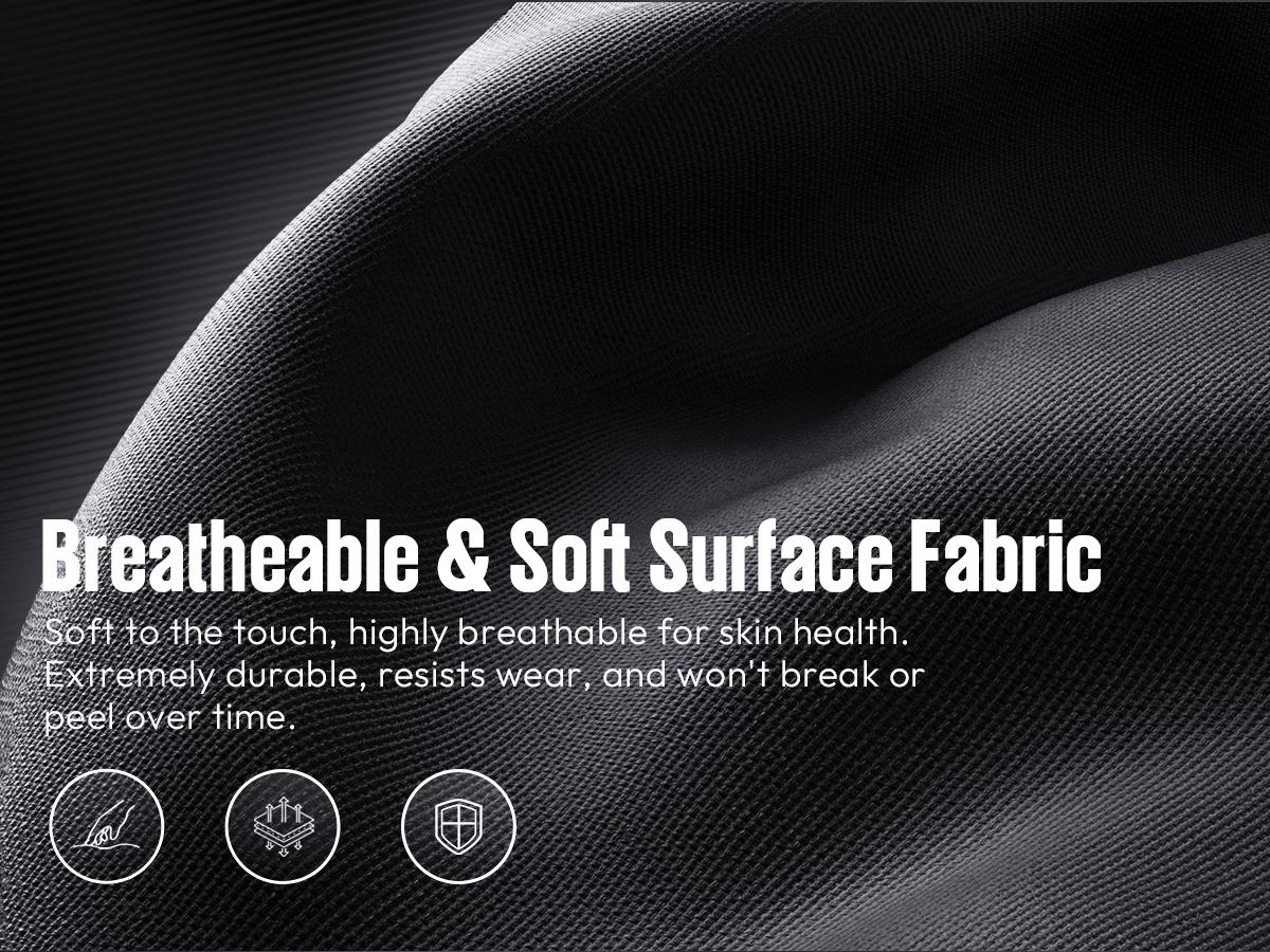 Dowinx Fabric Gaming Chair, Ergonomic Computer Chair with Footrest and Pocket Spring Cushion, Height Adjustable Video Gamer Chair with Lumbar Support for Adults