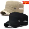 Men's 2pcs Quick-Drying Polyester UV Protection Skullcap Sports & Outdoor Hats - Breathable Mesh Back, Lightweight, Adjustable Buckle Closure, Ideal for Hiking (Black+Blue, Dark Gray+Light Gray)