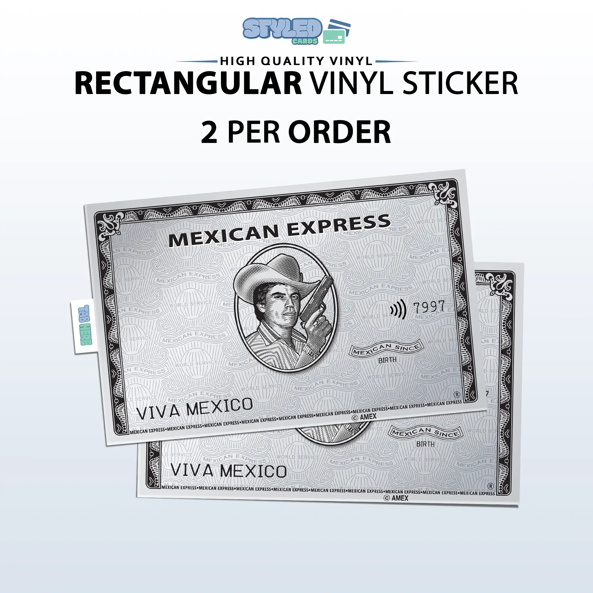 Chalino Sanchez Mexican express  rectangular vinyl sticker