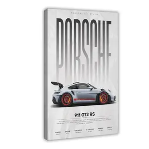 911 GT3 RS Sports Car Canvas Poster  Supercar Car Poster A Gift for Him