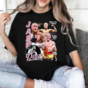 Jake PauI Boxing Graphic Shirt Vintage 90s retro 100% cotton tee
