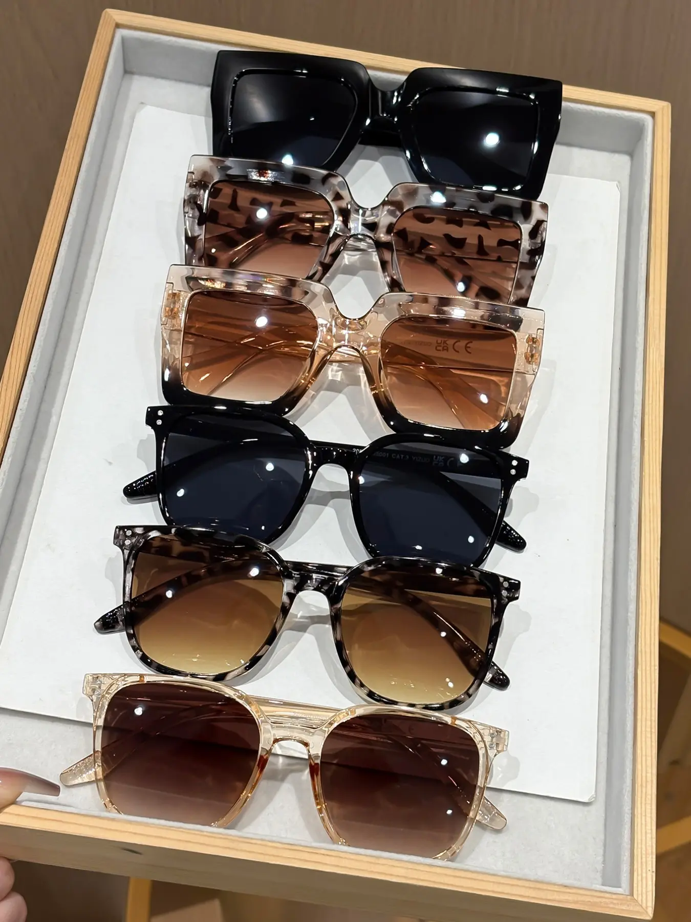 6 Pairs Large Frame Sunglasses, Women's Accessories, American Vintage Style, Western Inspired Shades, Perfect for Music Festivals, Street Photography & Daily Wear, Square Sunglasses, Vintage Geometric Sunglasses