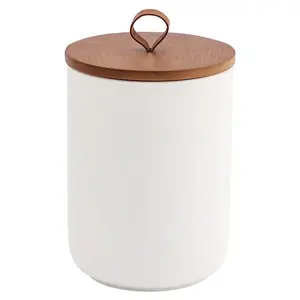 Matte Ceramic Sealed, Airtight Leak Proof Jar, Nordic Grain Storage Jar, Home Tea Jar, Kitchen Organizer, Coffee Sugar Jar, Essential for Holidays and Daily Use