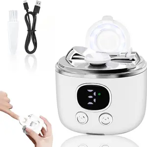 5-in-1 Electric Nail Clippers for Seniors with Magnifier & LED Light, 5-in-1 Automatic Nail Trimmer & Polisher for Thick Nails, Professional Pedicure Grooming Kit, Safe & Portable, Gift for Older Parents & Kids