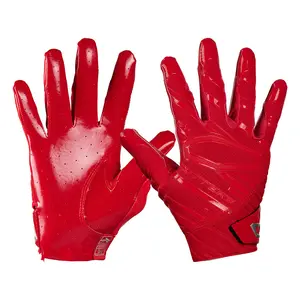 Cutters Rev Pro 6.0 Red Football Receiver Gloves - With Air C-TACK Grip & Breathability for Enhanced Performance