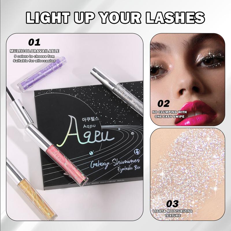 Aqpu 5 Color Shiny Mascara Set Box Waterproof Smudgeproof Formula Curling Effect Eyelash Extension Makeup Tool Perfect for Parties Festivals & Halloween Cosm mascara etic tubing mascara Cosmetic #mascara # tubing mascara