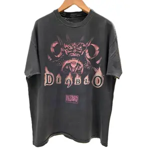 Gildan Print Diablo Blizzard Entertainment 1997 Charcoal T-Shirt