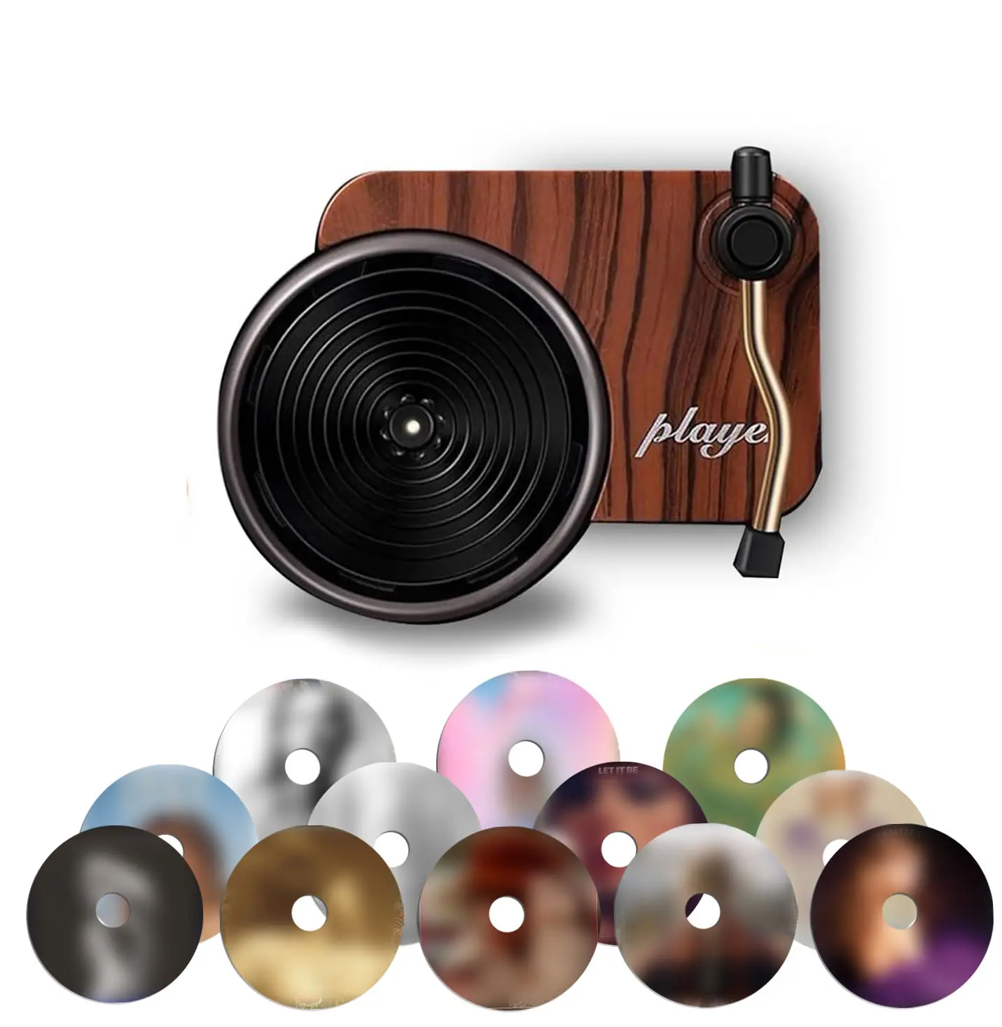 12pcs Retro Record Player Car Air Freshener - Pop  Car Decoration - Cute Car Decoration