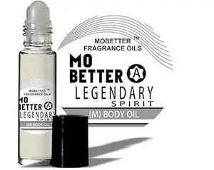 MOBETTER FRAGRANCE OILS A LEGENDARY SPIRIT Men Cologne Body Oil 1/3 oz roll on Glass Bottle