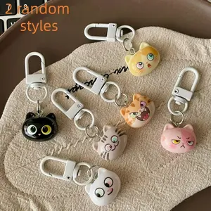 2 Cute Cat Charms for Phone Bracelets, Soft Adorable Phone Accessories, Perfect Gift for Girlfriend and Couples, Decorate Phones, Cameras, Backpacks