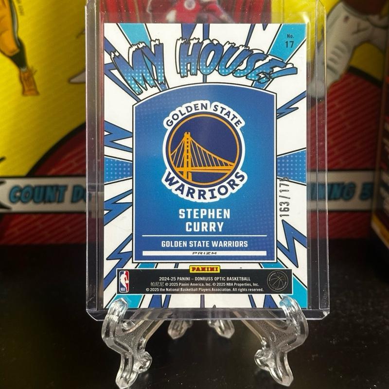 2024-25 Donruss Optic #17 Stephen Curry MY HOUSE! Hyper Blue Prizm #’d /175