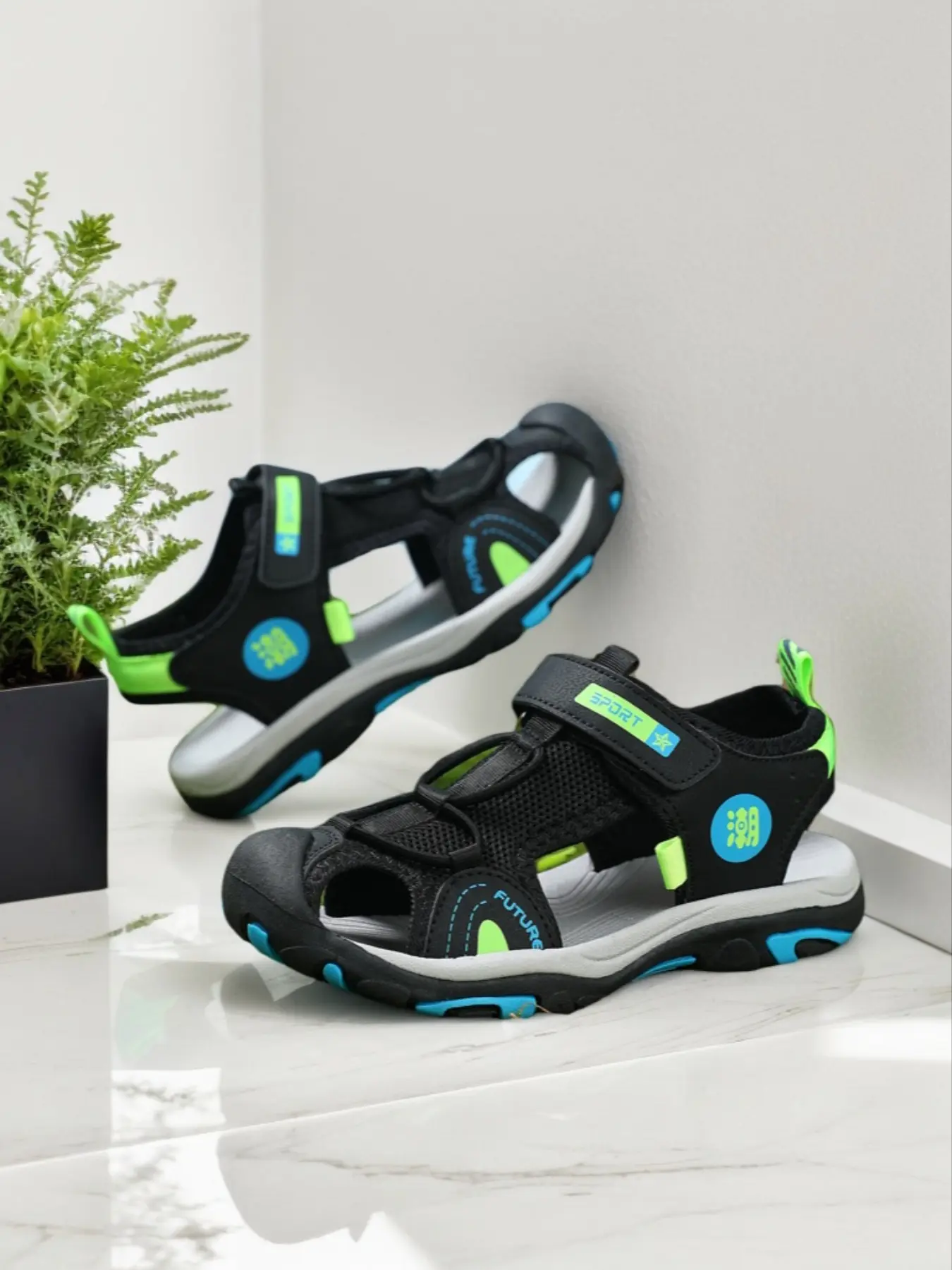 Open-Toe Sandals, Comfortable Lightweight, Strap Sandals, Suitable for Boys Girls Daily Casual Outdoor Sports, Fashion Versatile