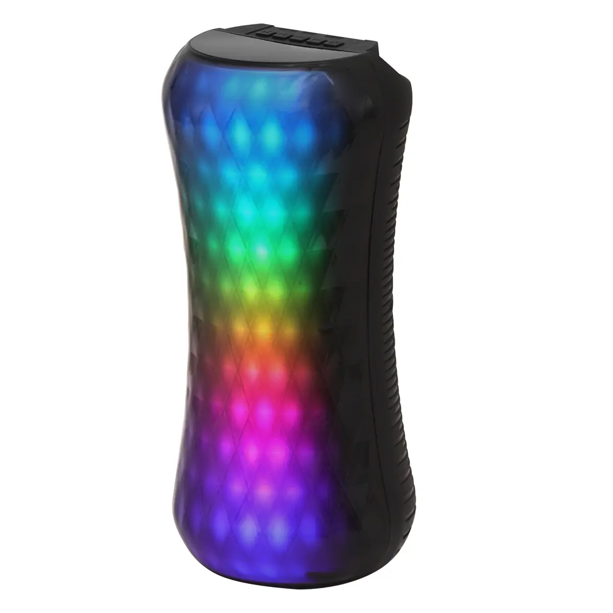 Portable Wireless Speaker - Compact Mini Palm-Sized Vertical Party Sound Box with Light Mode Switch Key, Dedicated Status Indicator, TWS True Wireless Stereo, FM Radio, USB Slot, Bluetooth Connectivity for Music Setup, Wireless Speakers, Portable Speakers