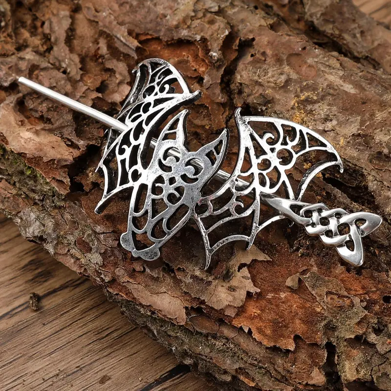 Vintage Gothic Bat Hair Clip, Duck Bill Hair Clips, Duckbill Clips, Viking Celtic Style Punk Gothic Hair Accessory, Party Decoration, Valentine's Day Mother's Day Birthday Gift, Hair Clips Metal