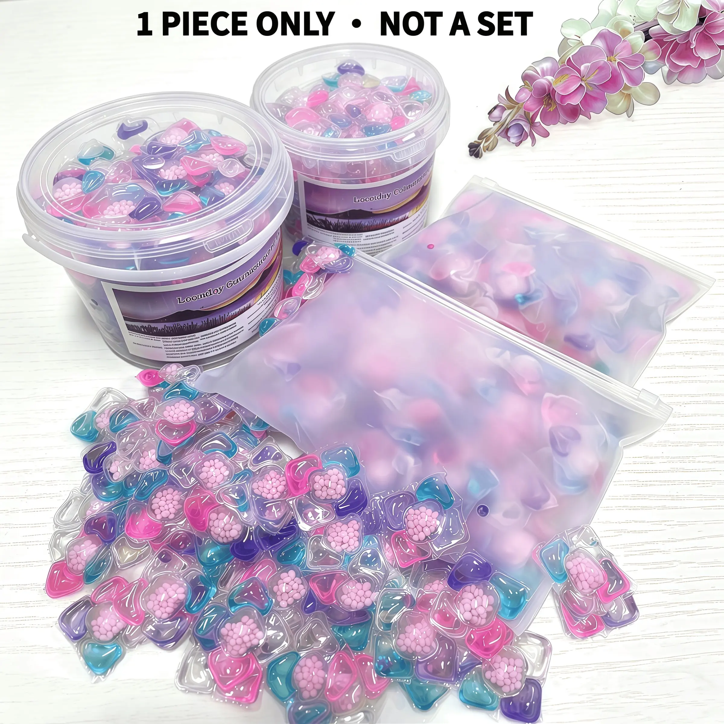 5-in-1 Laundry Detergent Pods & Capsules, Household Laundry Detergent, Deep Cleaning, Stain Removal, Fabric Care, Color Protection, Long Lasting Fragrance, 103pcs Bucket Home Use, 30/50pcs Bags for Travel & Portable, Scented Laundry Detergent