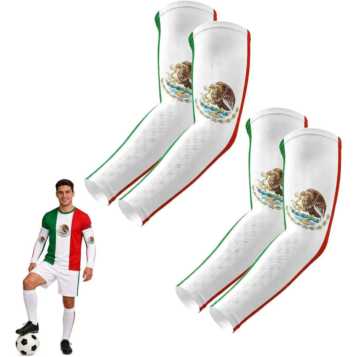Flag Arm Sleeves Compression Sports Sleeves for Men Women