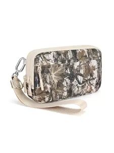 Women's Wristlet Wallet Crossbody Bag, Nylon Plaid Casual Style, 4 Zippers, Travel Credit Card & Phone Holder, Daily Use Convenience