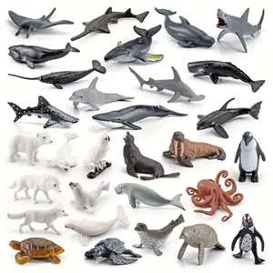 Simulation Marine Animal Model Set, 30pcs/set Marine Animal Shaped Decoration, Model & Animal/plant Toy Action Figure Set for Home & Office Decoration