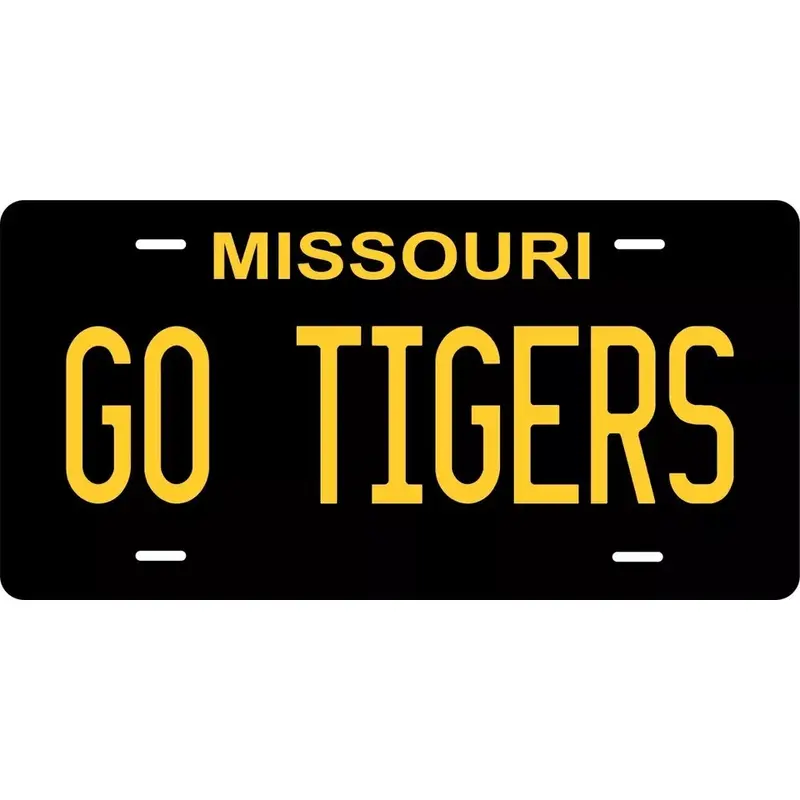 Missouri Black Custom State License Plate Personalized 12"x6" Size