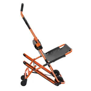 Spring new arrivals Manual Stair Chair, 350 lbs Load Capacity, Foldable Emergency Stair Wheelchair with 4 Wheels, Portable Transport Stair Chair Ambulance Firefighter Evacuation Use for Elderly, Disabled Transfer