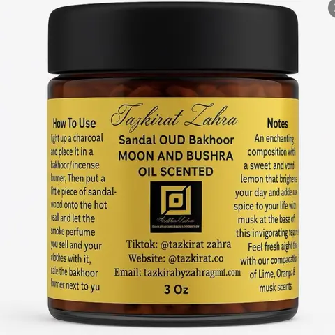 Tazkirat Zahara Sandalwood Bakhoor or Incense 3 Oz Jar - Nontoxic Home Fragrance-Choose fragragrance
