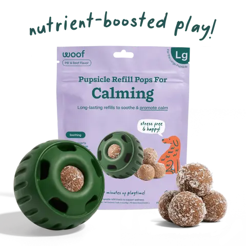 WOOF Calming Wellness Pops, Treat Refills for Pupsicle Interactive Dog Toy, Tasty Pops Infused with Soothing Ingredients