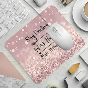 Letter Graphic Gaming Square Mouse Pad, Decorative and Protective Desk Mat, Rubber Non-Slip Zipped Work Pad, Non Slip Mousepad, Washable Small Size for Laptop, Desktop Gaming, Work, Home, Perfect Gift for Boys, Girls, Kids